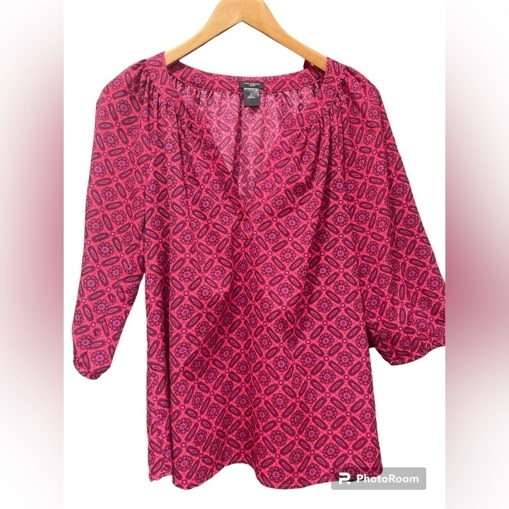 Ann Taylor hot pink blouse